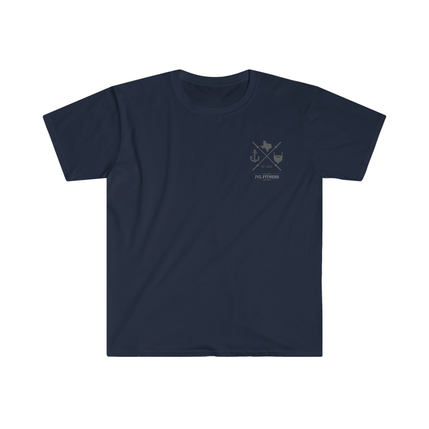 Gray American Flag Soft-style Tee