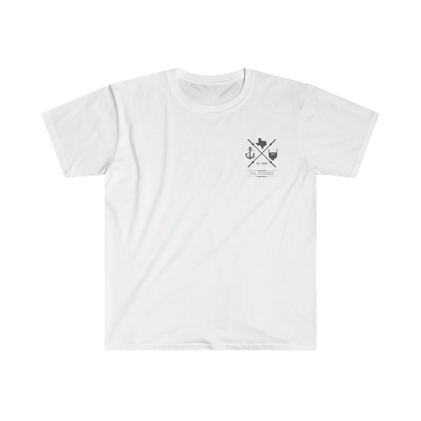 Gray American Flag Soft-style Tee