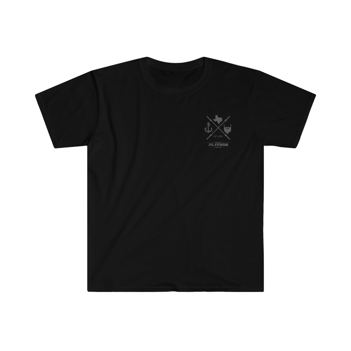 Gray American Flag Soft-style Tee
