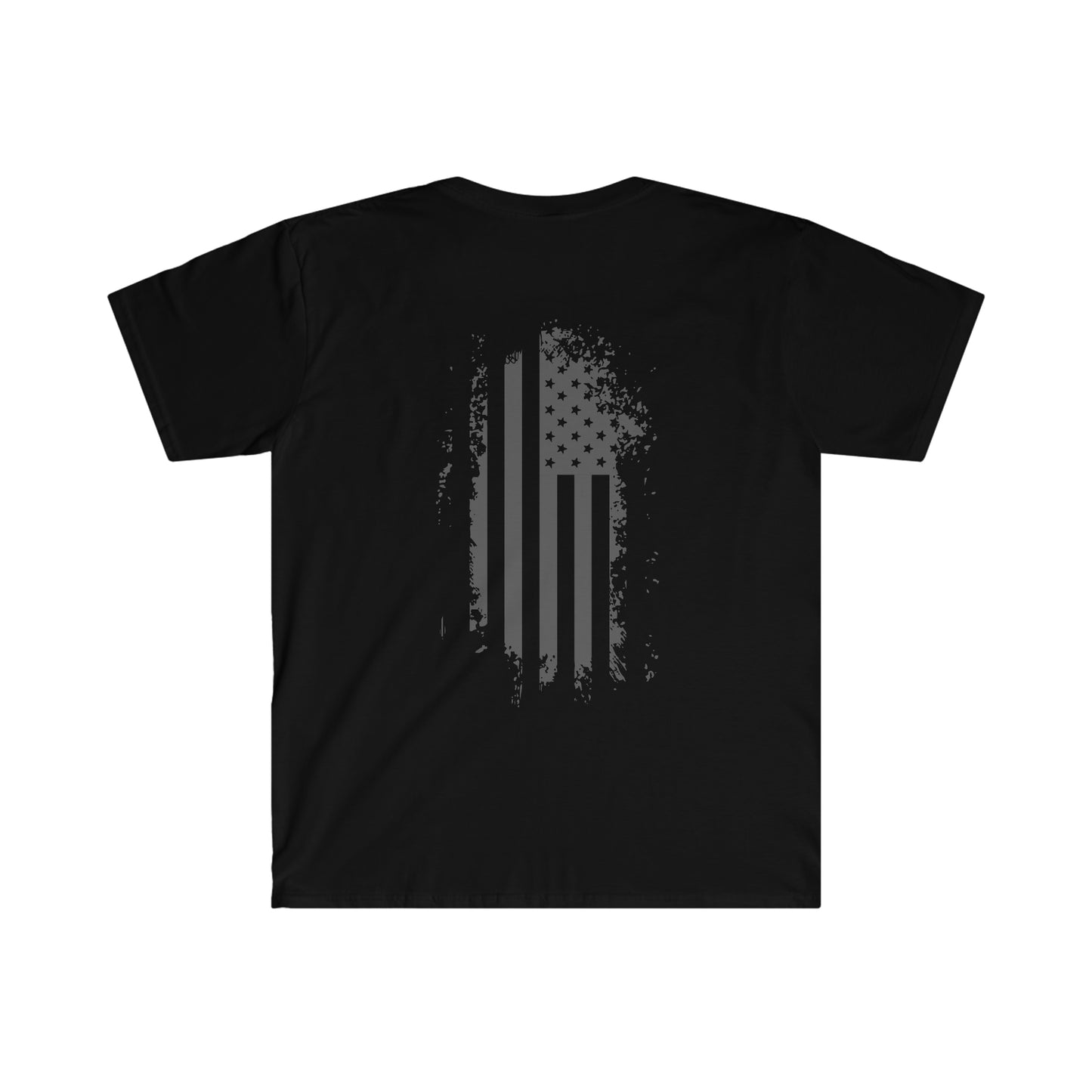 Gray American Flag Soft-style Tee