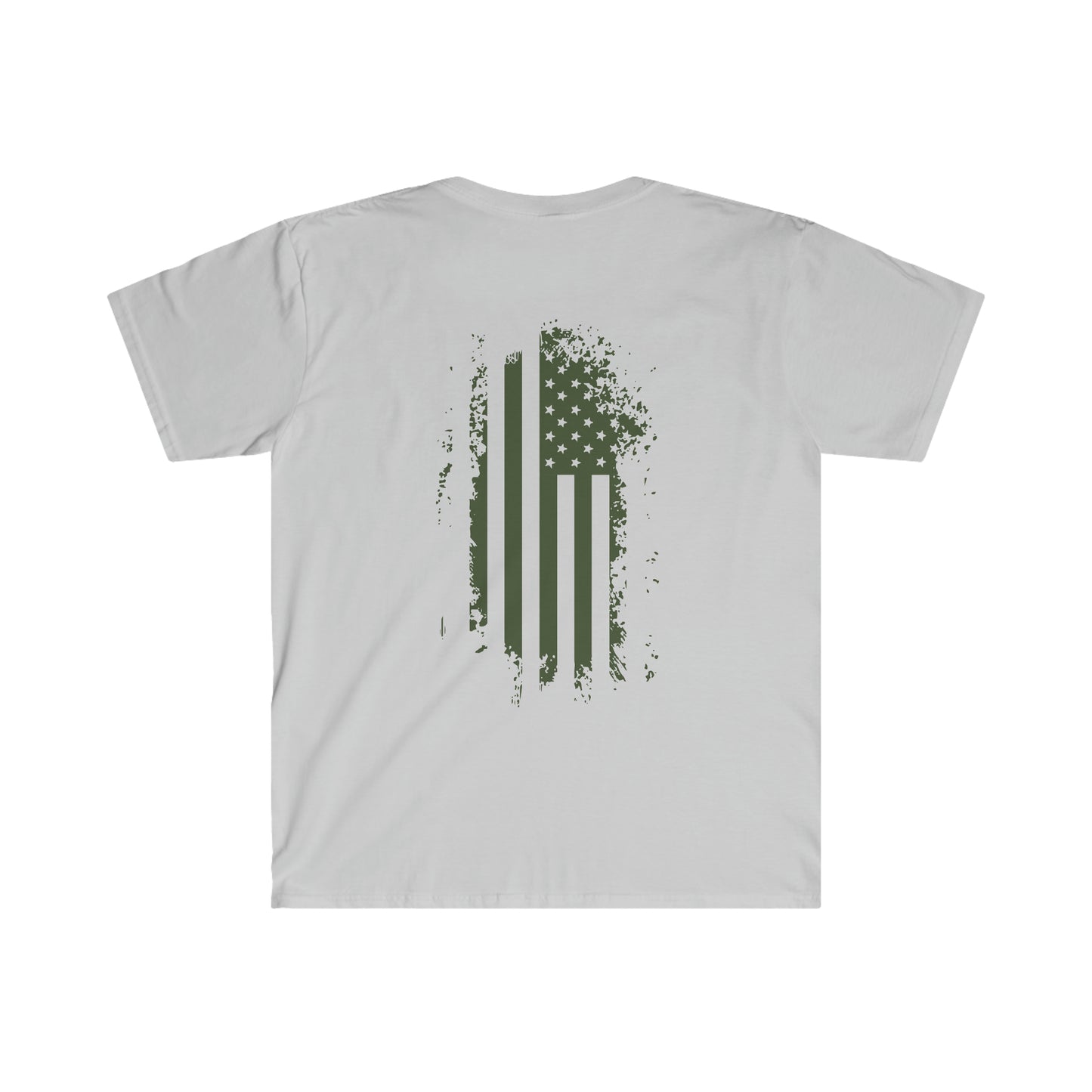 Green American Flag Soft-style Tee