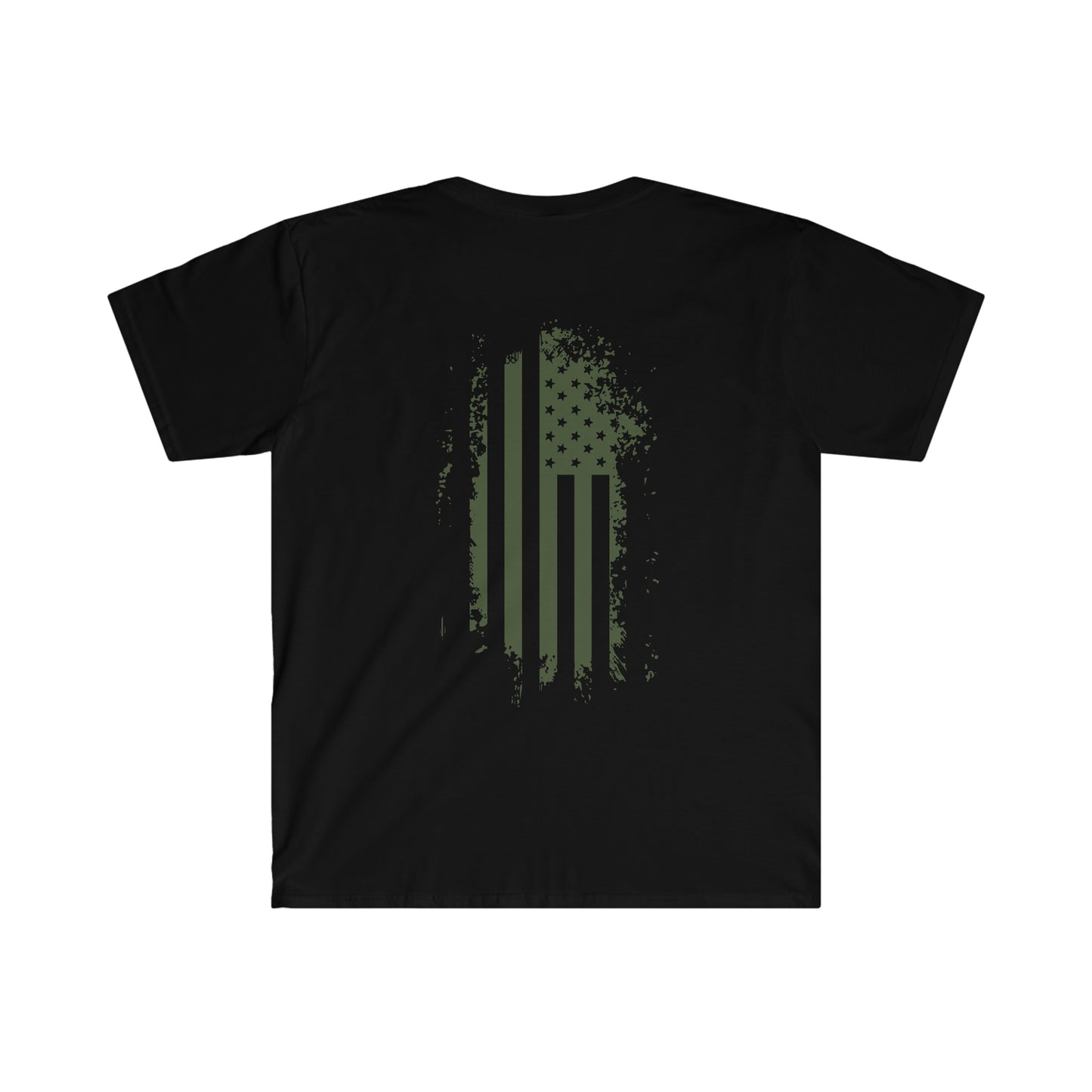 Green American Flag Soft-style Tee