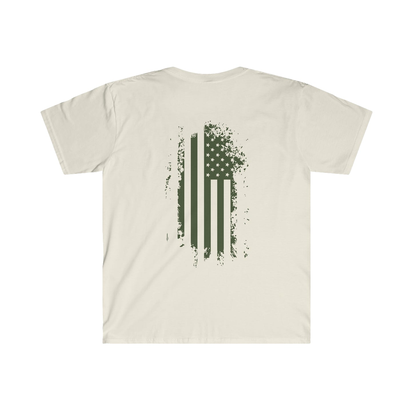 Green American Flag Soft-style Tee
