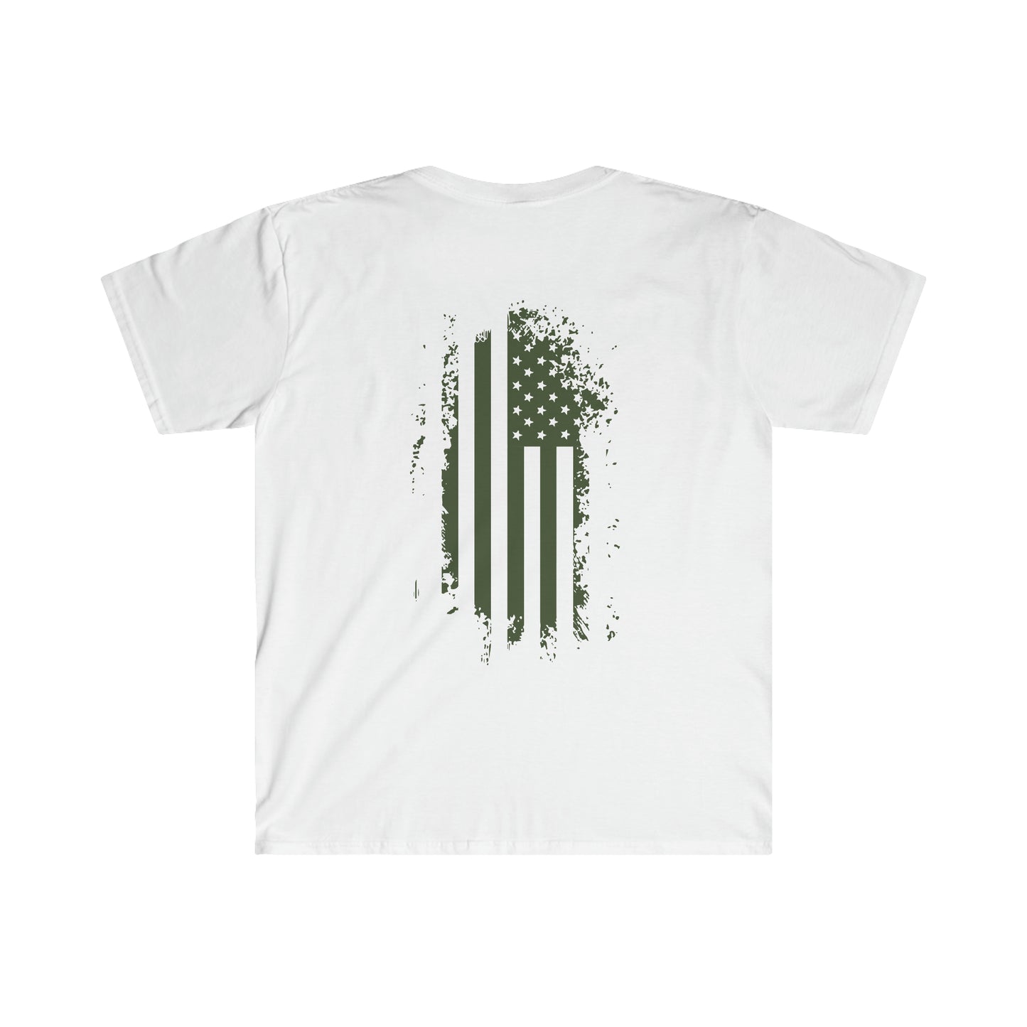 Green American Flag Soft-style Tee