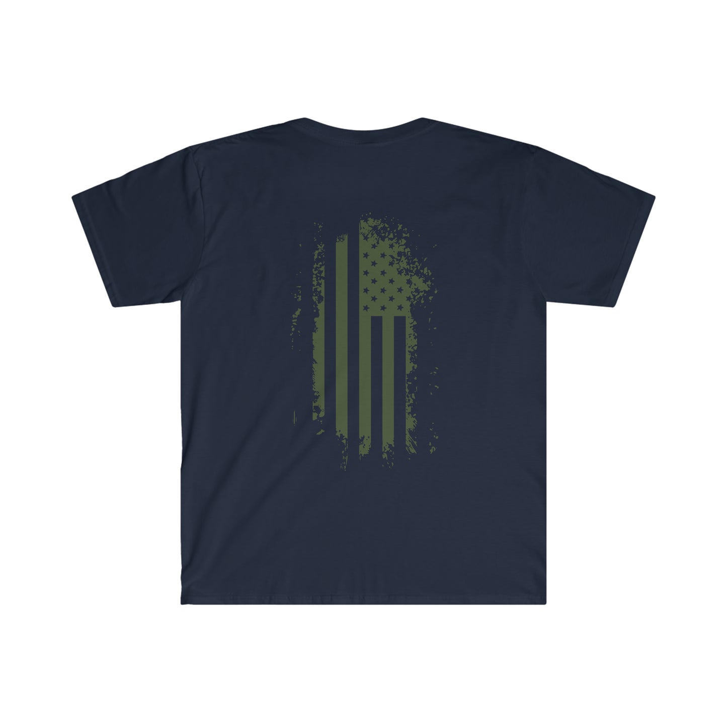 Green American Flag Soft-style Tee