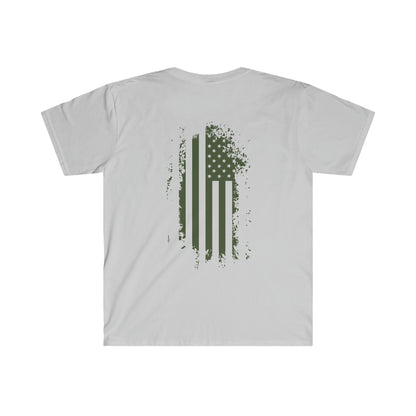 Green American Flag Soft-style Tee