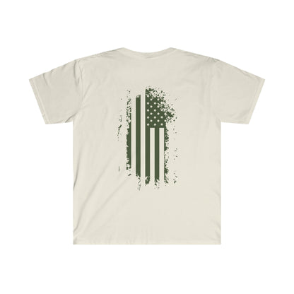 Green American Flag Soft-style Tee