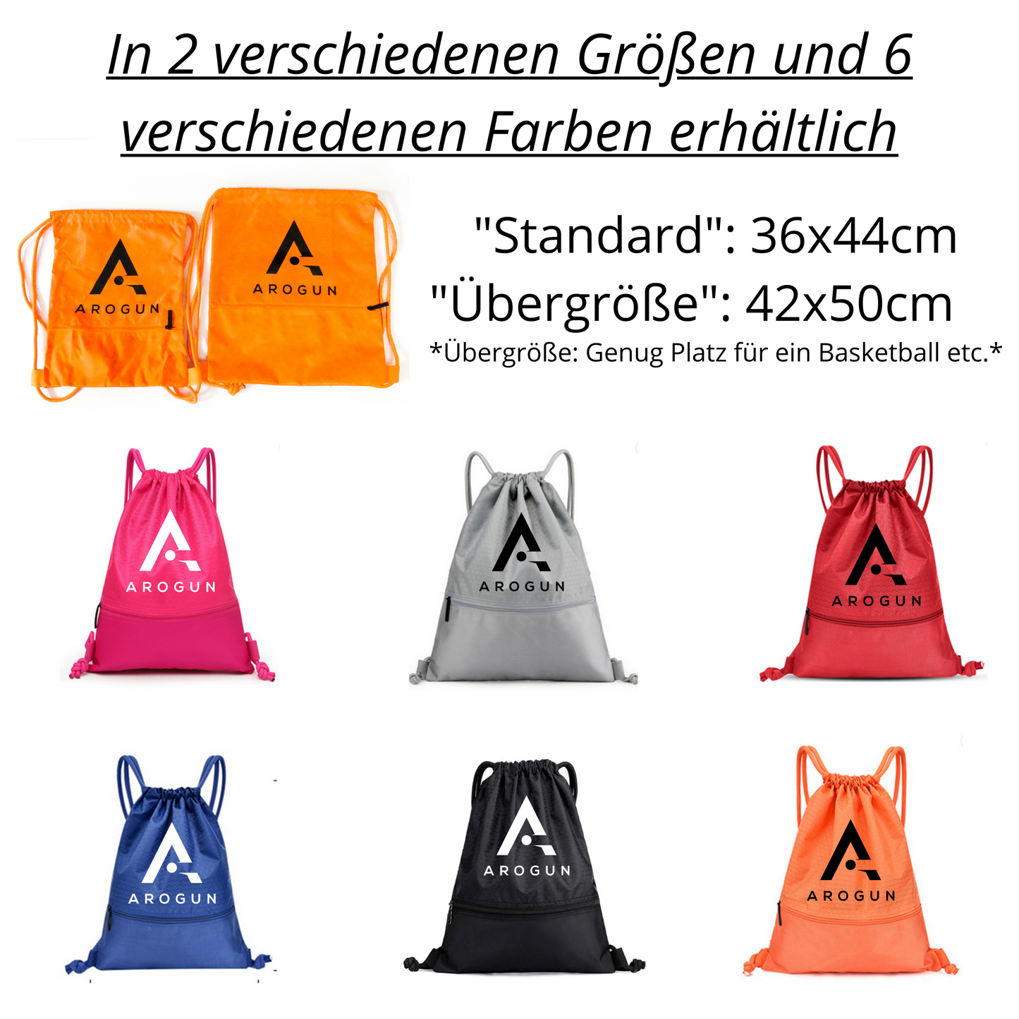 Drawstring Bag - Gym Bag 36x44cm (Standard Size) or 42x50cm (Big Size)